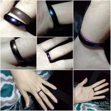 MANGOSKY-anillo de acero inoxidable para hombre y mujer, sortija de boda de 2mm y 4mm