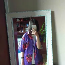 QWEEK-camisa Harajuku morada para mujer, blusa gótica de Anime de talla grande, estilo coreano para primavera y verano, moda Ulzzang 2021