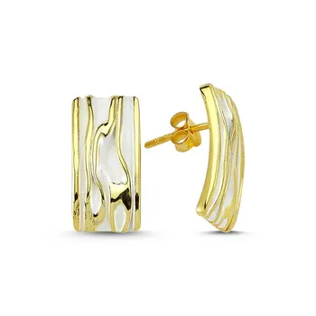 Angemiel 925 Sterling Silver Rectangle Wrinkled Earrings 
Angemiel 925 Sterling Silver Rectangle Wrinkled Earrings