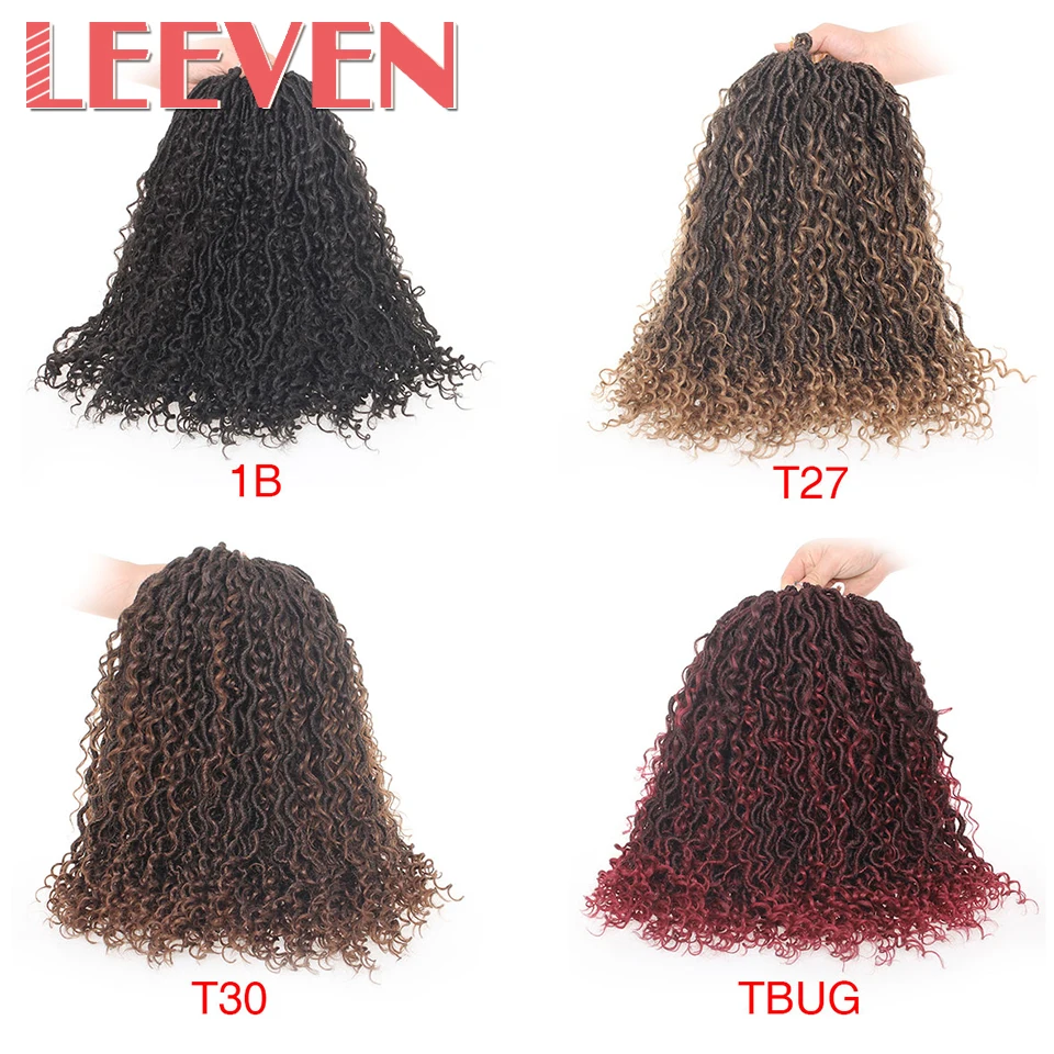 Leeven18inch синтетический богиня вьющиеся искусственные локоны в стиле Crochet косы