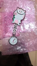 Relojes de bolsillo con dibujos animados en 3D para mujer, unisex, enfermera, animal, médico, preciosa pinza, colgante, de goma suave