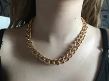 Collar grande de moda para mujer, Gargantilla gruesa de Color dorado y plateado, collares de cadena, joyería de fiesta, 2021