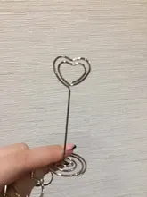 Clip de foto de corazón para boda de 4 estilos, soporte de mesa para números, decoración de escritorio, soporte de Metal para tarjetas, suministros de fiesta