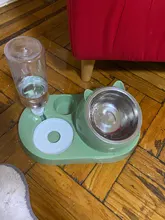 Food-Bowl Feeder Water-Dispenser Stainless-Steel Automatic Dog-Food Cat And Non-Slip