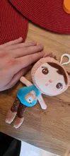 Metoo-muñecos de peluche de animales para niños y niñas, Mini llavero Kawaii con colgante de conejo Angela