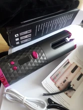 Rizador de pelo automático de hierro, rizador inalámbrico de aire recargable por USB para rizos y ondas, pantalla LCD, rizador de cerámica