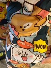 De dibujos animados de primavera pantalones pijamas de algodón las mujeres lindo de talla grande zapatos cómodo ropa de casa durmiendo pantalones estilo coreano