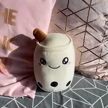 Cojín en forma de taza de té de burbujas para niños, vaso de té de perlas de peluche de 25-70cm