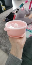 Tazón de alimentación de bebé de silicona, vajilla impermeable con tapa, vajilla antideslizante, platos de silicona sin BPA para plato de bebé