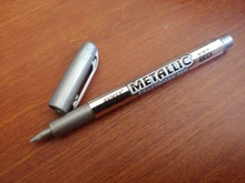 1 PC de plata/oro pintura pluma para artesanía pluma metálica tarjetas de saludos invitaciones título firma bolígrafo para bricolaje resaltador