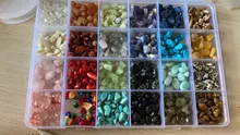 1323 Uds. Kit de cuentas de piedras preciosas irregulares con cuentas espaciadoras cierres de langosta anillos de salto elásticos para suministros de joyería DIY