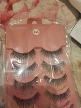 5 pares de pelo de visón pestañas falsas 3D corto Natural Cruz de extensión de pestañas postizas maquillaje hecho a mano tira completa de pestañas