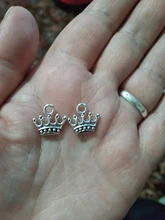 20 piezas encantos corona 13x14mm plata tibetana/oro/bronce chapado colgantes joyería antigua fabricación artesanal DIY