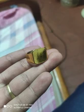 Anillo de Color dorado grueso clásico para hombre, accesorios de dedo para fiesta de cóctel, joyería, diseño estable, regalo de cumpleaños