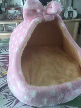Cama del animal doméstico Casa de perro perrera perro caliente cojín cesta para pequeños perros mediano de la cueva, fresa gato tienda cachorro nido Mat