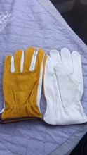 OZERO-guantes de trabajo de cuero de vaca para hombre, guantes de soldadura de trabajo, protectores de seguridad para jardín, deportes, MOTO, resistentes al desgaste, 1008