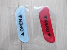 4 unids/set Puerta de coche pegatinas Universal de la seguridad advertencia Mark abierto alta reflectante cinta de la bici de la motocicleta pegatina para casco