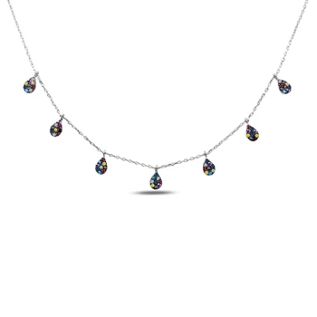 KUTAYDAN Mixed Color Zircon Cubic Zirconia Dangle Drop Pendant 925 Sterling Silver
KUTAYDAN Mixed Color Zircon Cubic Zirconia Dangle Drop Pendant 925 Sterling Silver