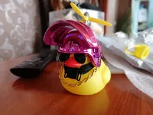 Adorno de pato de goma de juguete para coche, adorno amarillo para salpicadero de coche, con hélice