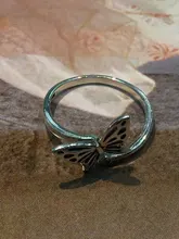 LEKANI-Anillo de Plata de Ley 925 con forma de mariposa, anillos abiertos, Estilo Vintage, Punk, con perlas de gato, joyería de boda, 2021