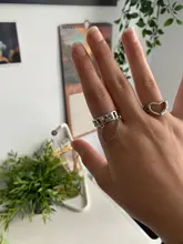 Foxanry-anillos de plata de ley 925 para mujer, cadena creativa de moda, borla, Planeta, Vintage, Punk, joyería para fiesta, regalos