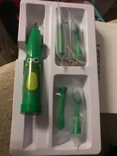 LSJHA-cepillo de dientes eléctrico sónico para niños, patrón de dibujos animados, limpieza médica, Oral, 3-13 años, cabezal de cepillo reemplazable