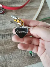 Etiqueta de identificación personalizada para mascotas, Collar de etiqueta en forma de corazón, Colgante para Nombre de gato, colgante de perro grabado personalizado, placa con nombre, accesorio para Collar