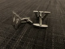 Latón de calidad de Color de plata letra 26 A-Z cartas gemelos hombre franceses camisa gemelos para hombre gemelos bouton manchette