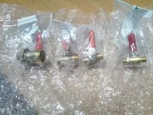 Válvula de bola de latón 1/8 1/4 3/8 1/2 De Hombre A Hombre BSP con rojo palanca conector conjunto acoplador para ajuste de tubería adaptador