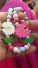 Suéter con dibujos de animales y flores de madera para niños, collar, pulsera, regalos para niñas, joyería para regalo de fiesta de cumpleaños