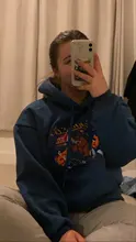 Sudadera con capucha de algodón para mujer, estilo hip-hop, informal, salvaje suelto, gruesa, bordada, otoño e invierno, 2020