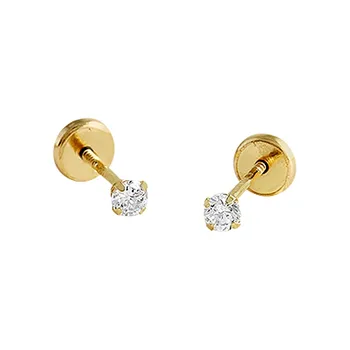Earrings 18k Yellow Gold model Earrings Baby (2 Zircons) Measurement: 2,5mm.
Earrings 18k Yellow Gold model Earrings Baby (2 Zircons) Measurement: 2,5mm.