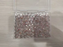 100 unids/caja Metal, acrílico, mapa alfileres cabeza acrílico con acero punto corcho JUNTA DE SEGURIDAD DE Thumbtack DE LA ESCUELA DE LA OFICINA