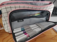 Estuche escolar, estuche disponible en 20 colores, con gran capacidad para almacenar bolígrafos, lápices y material escolar