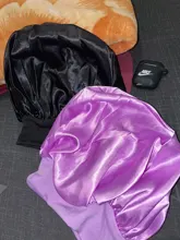 Gorro de descanso de satén para mujer, gorro de dormir liso, para el cuidado del cabello, Unisex