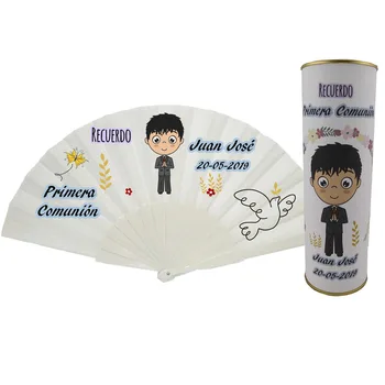 Sell You batch/personalized fan made from plastic rods Child Communion canned personalized with easy open
Sell You batch/personalized fan made from plastic rods Child Communion canned personalized with easy open