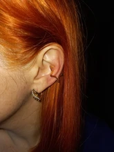 Pendientes de estrella hueca para niña, pendientes con tachuelas bohemios Vintage de cartílago falso, aretes de Clip para mujer, aretes punk rock