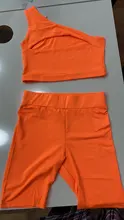 Kliou-Conjunto de dos piezas de color neón para mujer, con apertura top corto, pantalones cortos elásticos de cintura alta, chándal de verano