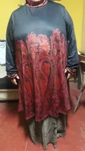 2020 invierno de cuello alto cálida estampado Vintage vestido de las mujeres de otoño elegante manga larga Patchwork Vestidos Casual Vestidos