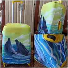 TRIPNUO-funda de equipaje elástico y gruesa con Delfín, traje con cremallera para maleta de viaje de 18 a 32 pulgadas