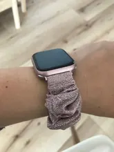 Scrunchie correa de reloj Apple watch banda 40mm 44mm 42mm 38mm 42mm nailon elástico Solo lazo pulsera brazalete de la serie 6 5 4 3 se banda
