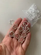 50 Uds 16,5mm estrella de oro anillas, conectores de anillos partidos adornos de artesanía de bricolaje espaciador perlas para joyería encontrar hacer