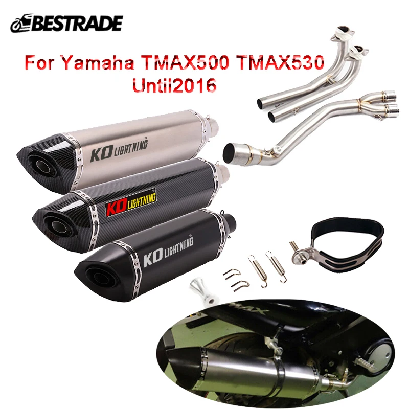 Motorcycle Exhaust System Front Middle Link Pipe Slip On 51mm Muffler Tube Stainless Steel For Yamaha T-MAX 530 500 Until 2016
Motorcycle Exhaust System Front Middle Link Pipe Slip On 51mm Muffler Tube Stainless Steel For Yamaha T-MAX 530 500 Until 2016