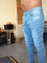 Pantalones vaqueros de tubo para hombre, Jeans clásicos rectos de Color sólido, informales, de uso diario, para oficina, fiestas, ajustados