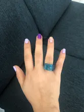 FFLACELL 2020 de moda de verano de acrílico geométrico Irregular bola de cristal transparente resina anillos de colores para la joyería de las mujeres regalos