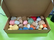 Bloques de construcción Jenga de piedra de color madera para niños, juguete educativo creativo de estilo nórdico, juego de apilamiento, de madera de arco iris