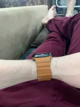 Correa de cuero para Apple watch, banda magnética de 44mm, 40mm, 38mm y 42mm, iWatch Series 3, 4, 5, 6 SE