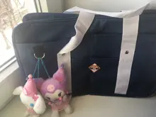 Sólido japonés bolsos de viaje de Oxford bolsa de los estudiantes de la escuela Bookbags cuadrado individual de hombro bolsas