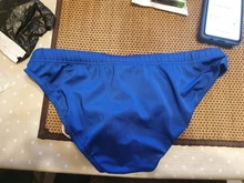 Sexy, bañadores de los hombres traje de baño natación nuevo escritos triángulo bañador, Bikini, para hombre traje de baño para playa antideslizante lazos para la cintura pantalones cortos