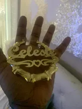 Pendientes de bambú personalizados, joyería personalizada con nombre, aretes encantadores, regalo de oro